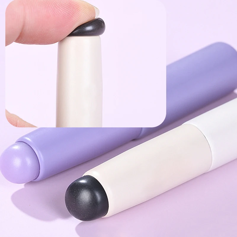 Silicone Angled Concealer Brush Like Fingertips Q Soft Portable Round Head Silicone Makeup Brush Lip Brush Lipstick Brush