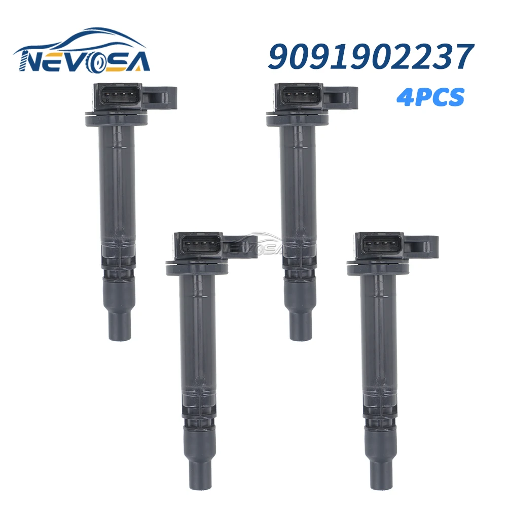 

4 шт. катушка зажигания для Toyota Tacoma Prius C L4 Scion XA XB L4 2000-2004 90919-02237 9091902237 5C1304 UF323