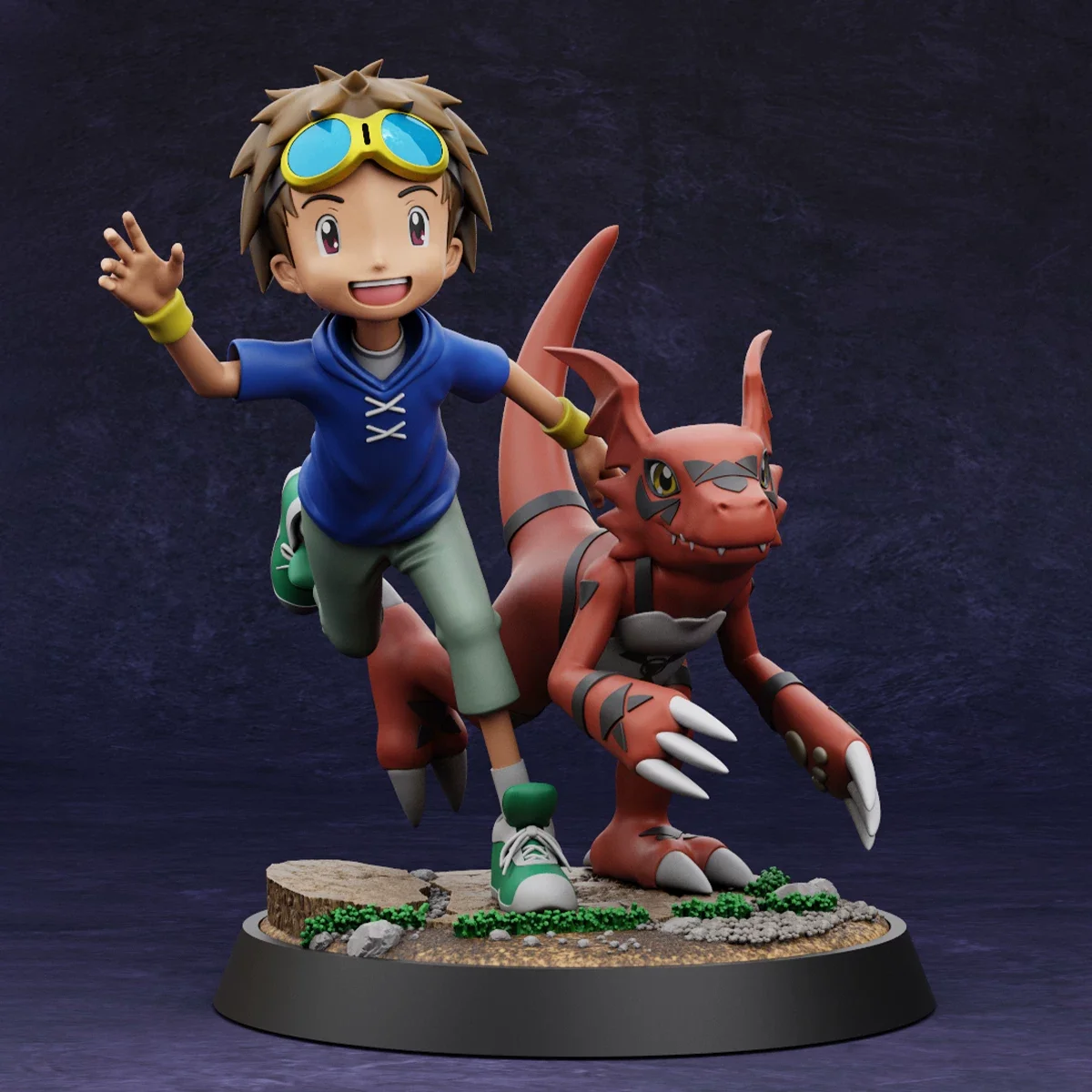 

Модель по индивидуальному заказу 15 см Matsuda Takato и Guilmon, модель игрушки Digimon Adventure Gk, модель 3D-печати на заказ