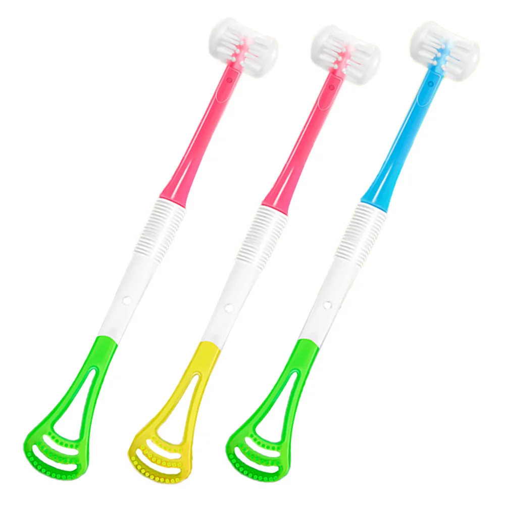 Toothbrush Baby Tongue Cleaner Tools for Kids Coating Scraper Sticker Silica Gel