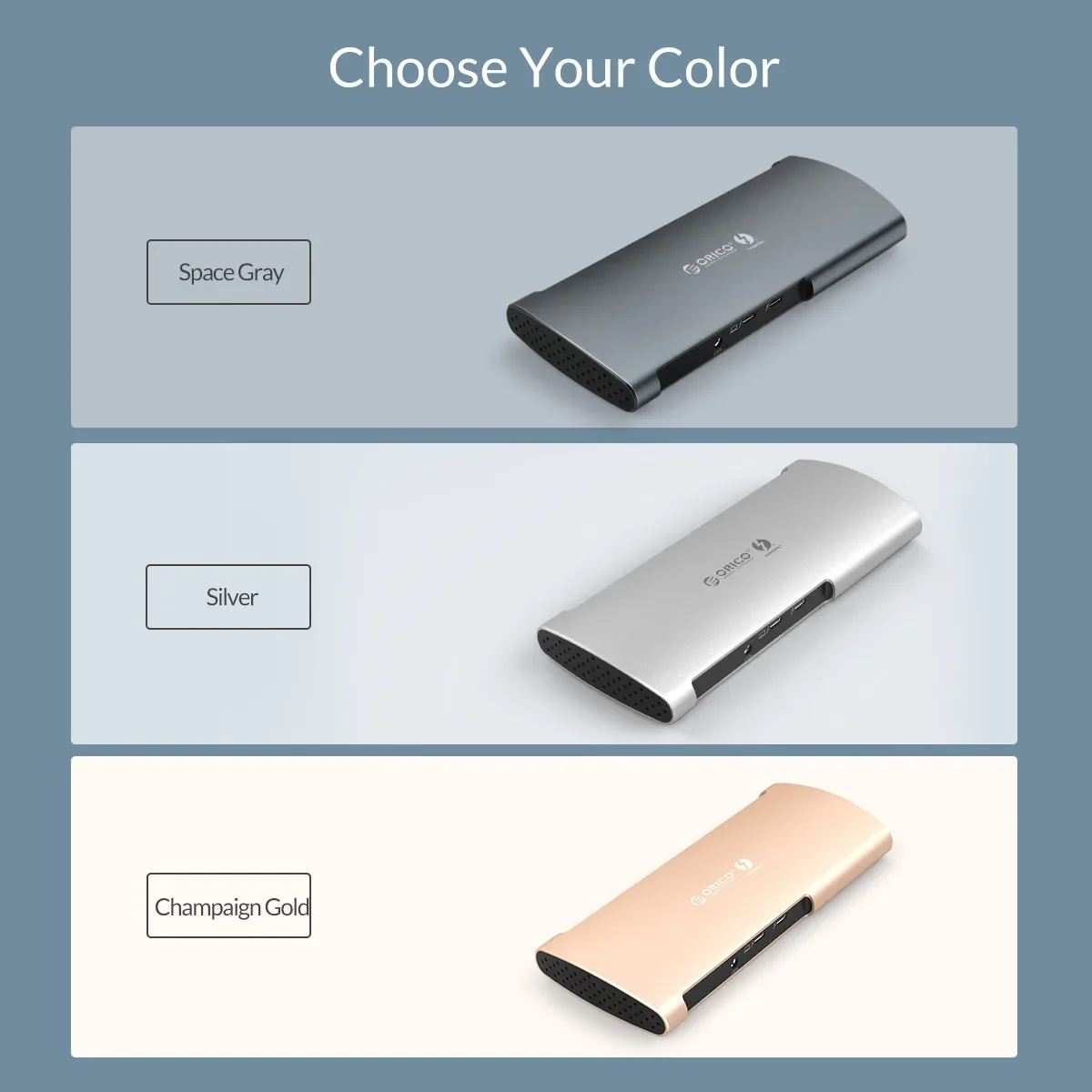 ORICO TB3-S1 Thunderbolt 3 Dock USB Tipo C HUB a DP Adattatore USB 3.0 RJ45 SD4.0 Convertitore USB-C 40 Gbps