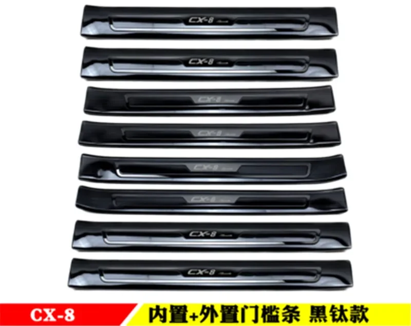 

for Mazda cx-8 CX8 2018 2019 stainless steel Rear Bumper Car door cover inside and outside door sill plate