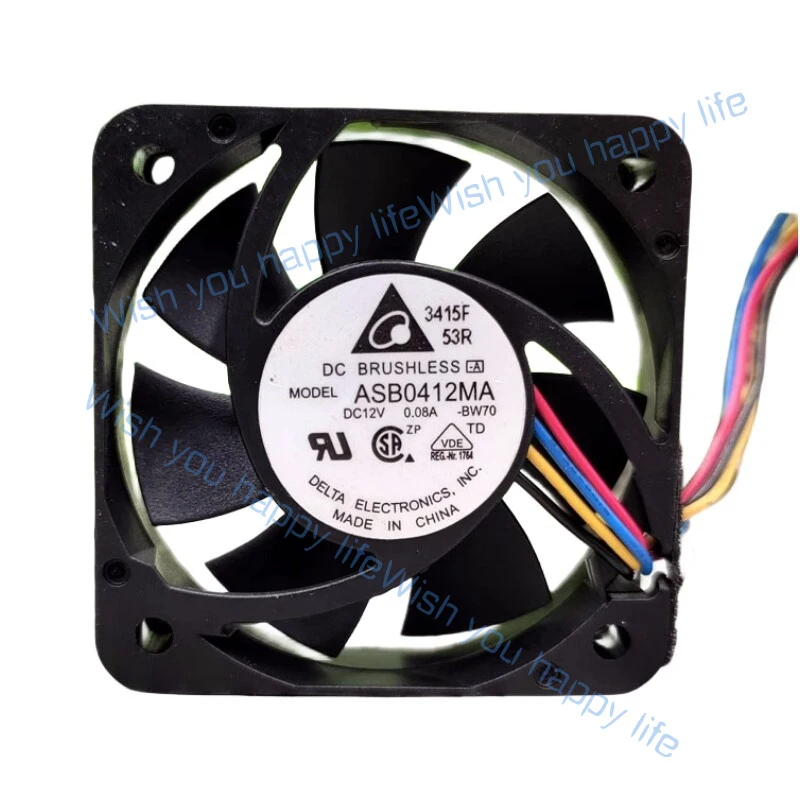 L... For DELTA ASB0412MA Cooler DC12V 0.08A 4 PINS 4010 4CM Square DC Brushless Fan