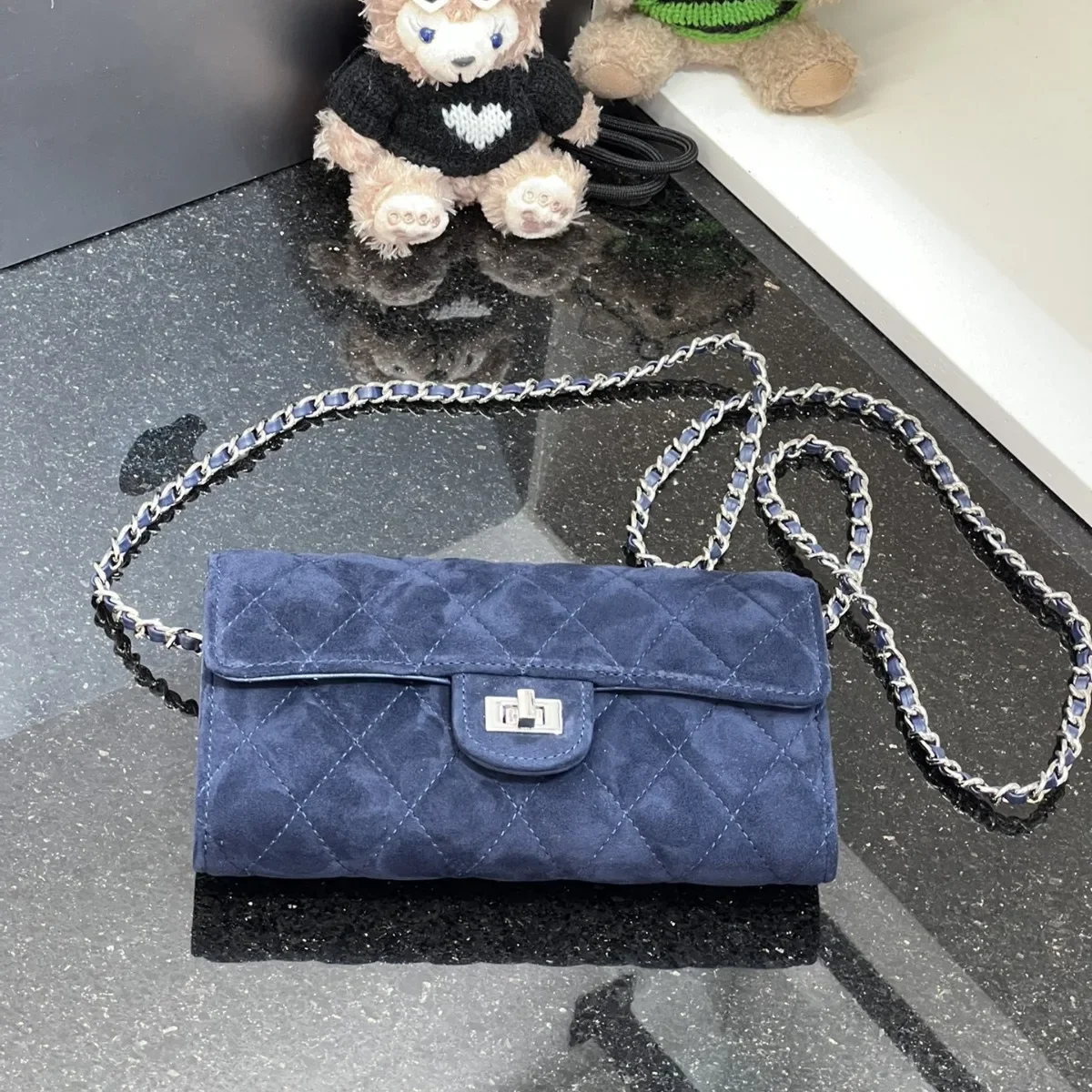 جلد طبيعي متجمد Argyle تويد نمط سلسلة حقيبة صغيرة تنوعا Crossbody محفظة نسائية للعملات المعدنية حقيبة محمولة العصرية لينة البوليستر لين