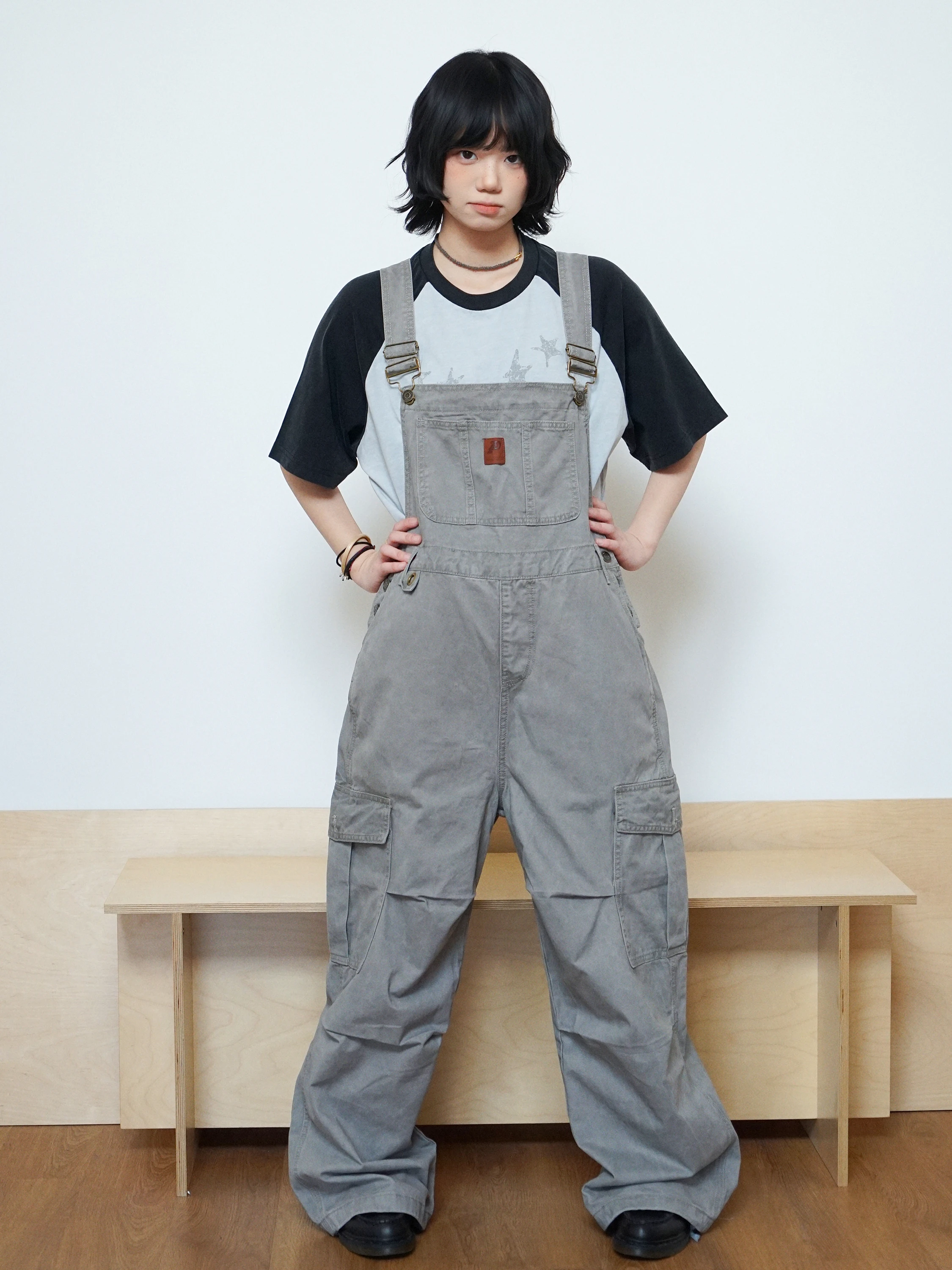 

Классические американские рабочие комбинезоны с эффектом потертости, свободные брюки с множеством карманов, высокая талия, повседневный стиль, 100% хлопок