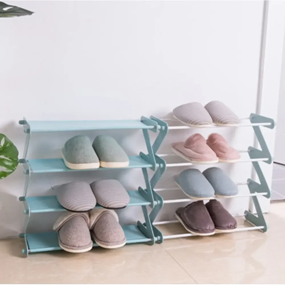 1pcs Tier Z-shaped Shoes Rack Shelf Organizer Holder Door Removable Multi-layer Shoes Storage Cabinet Furniture 4 Colors Holder