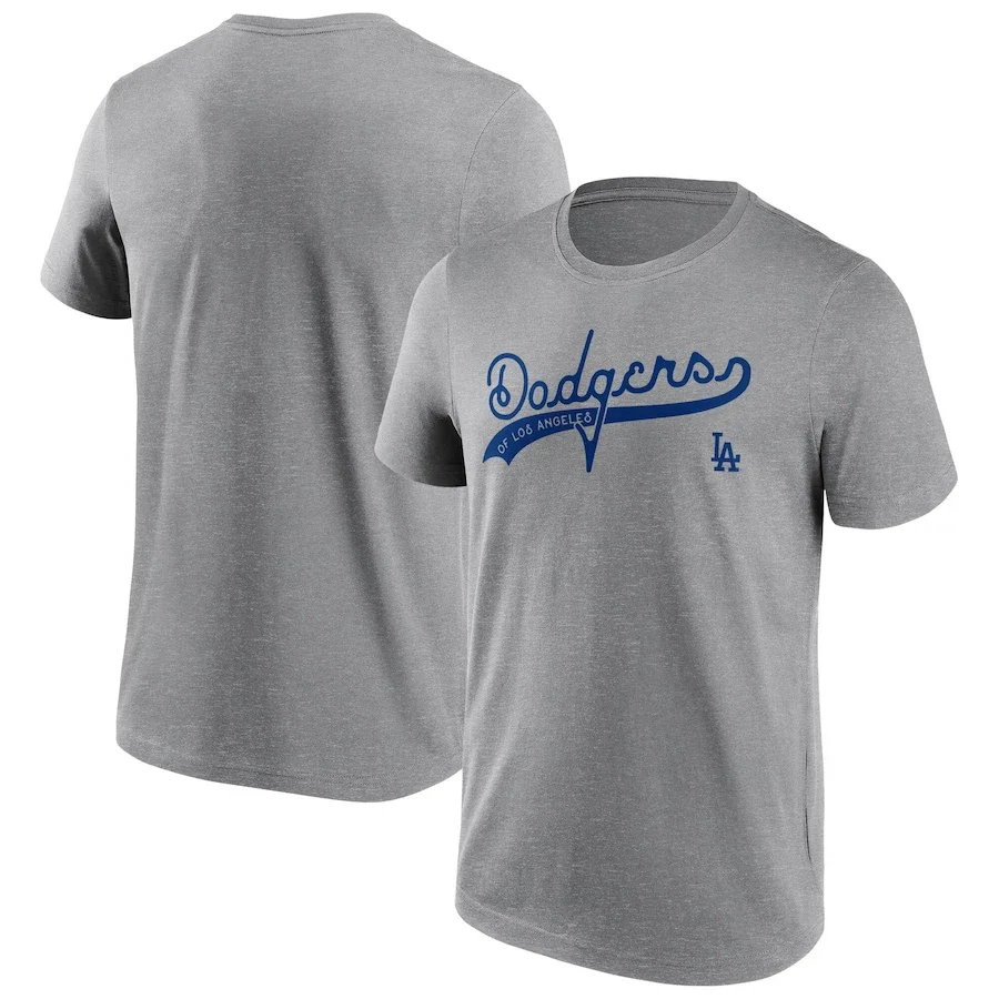 Baseball Los Angeles Dodgers Style Summer New Short Sleeved Top Suitable For Outdoor Sports Letter Printed Soft And Fashionable