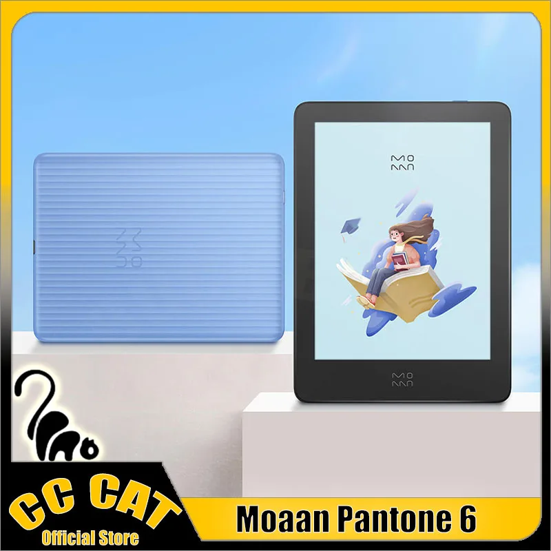 Moaan Pantone 6 Smart E-Book Reader Electronic Book Tablet 64GB Android 11 Color Ereader Custom 6 Inch Small Screen Reader Gifts