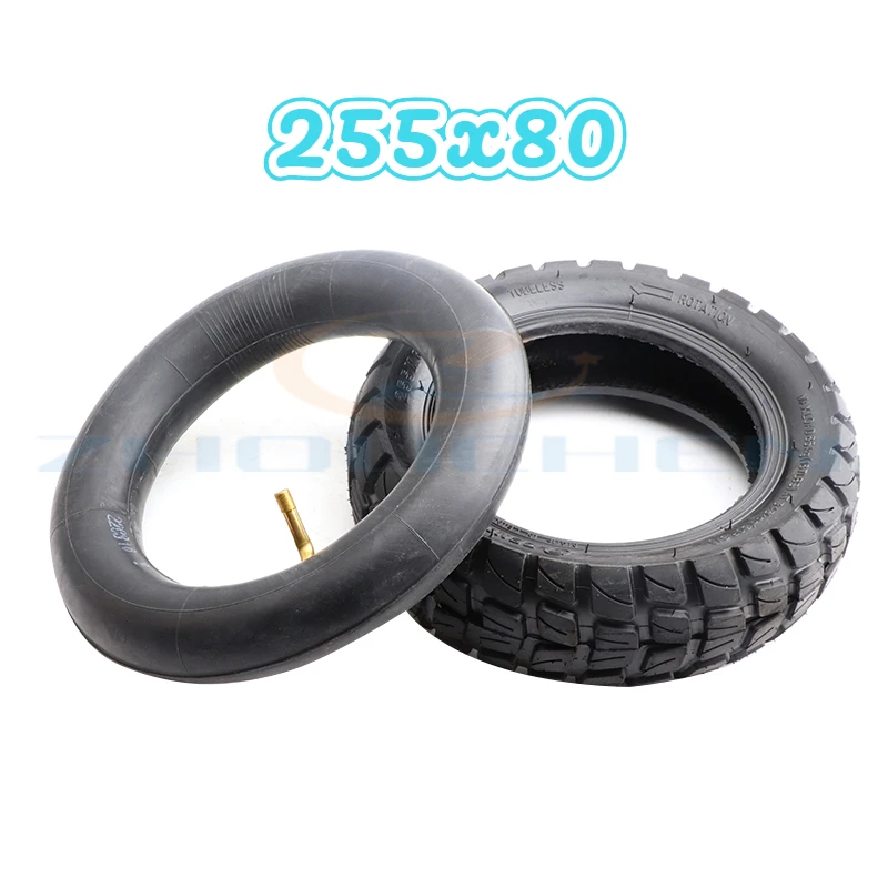 255x80 Tire Inner and Outer Tyre for Electric Scooter Zero 10x Dualtron KuGoo M4 Upgrade 10 Inch 10x3.0 80/65-6 Off Road Tire