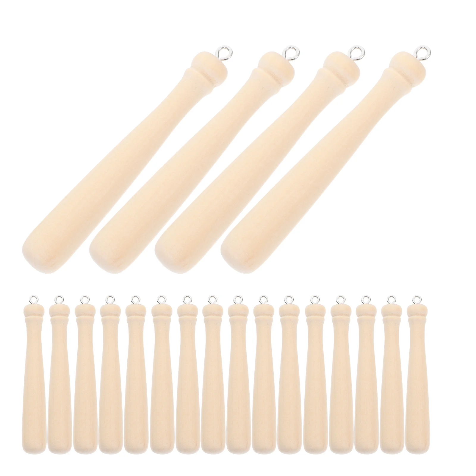 25 قطعة مضرب بيسبول قلادة صغيرة صغيرة خشبية مضارب البيسبول السائبة سحر DIY بها بنفسك مجوهرات المفاتيح الحرف إكسسوارات رياضية