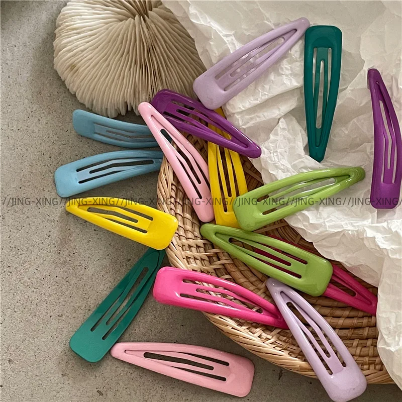 2026 Neu 8er-Set Pastellfarbene Harz-Haarspangen mit Wassertropfen-Design, Niedliche Emaille-Snap-Haarspangen, Cremefarbene Seitenhaarspangen für Mädchen – Detail 4