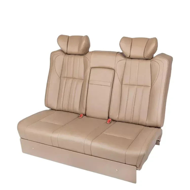 Luxury Electric Motorized VIP Leather Auto Back Seats Flat Sofa Bed For MPV Limousine Van RV Motor Home Camper Van Mini Bus