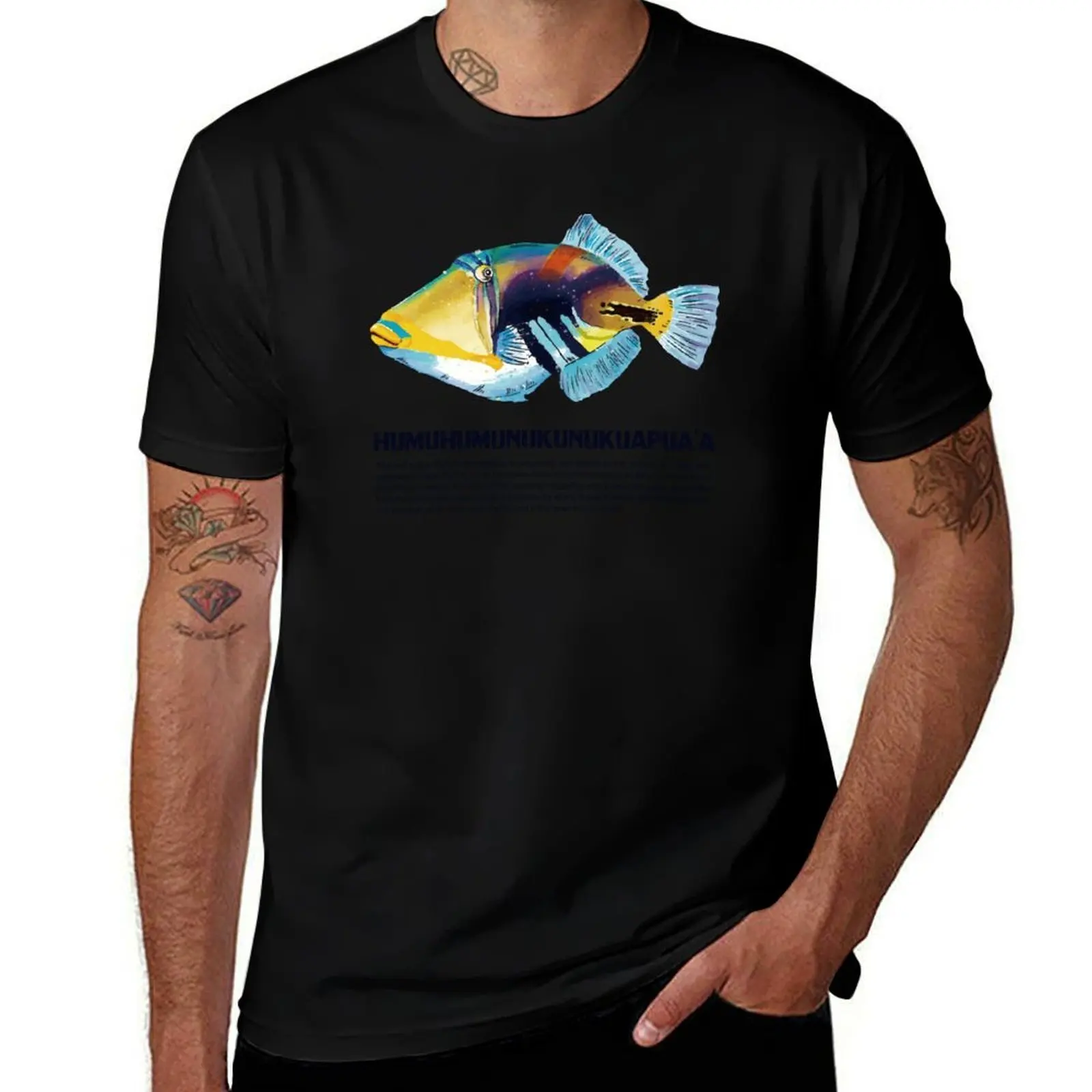 

Humuhumu Hawaii Triggerfish T-Shirt custom shirt T-shirts man graphic shirts rapper graphic tees clothes for men