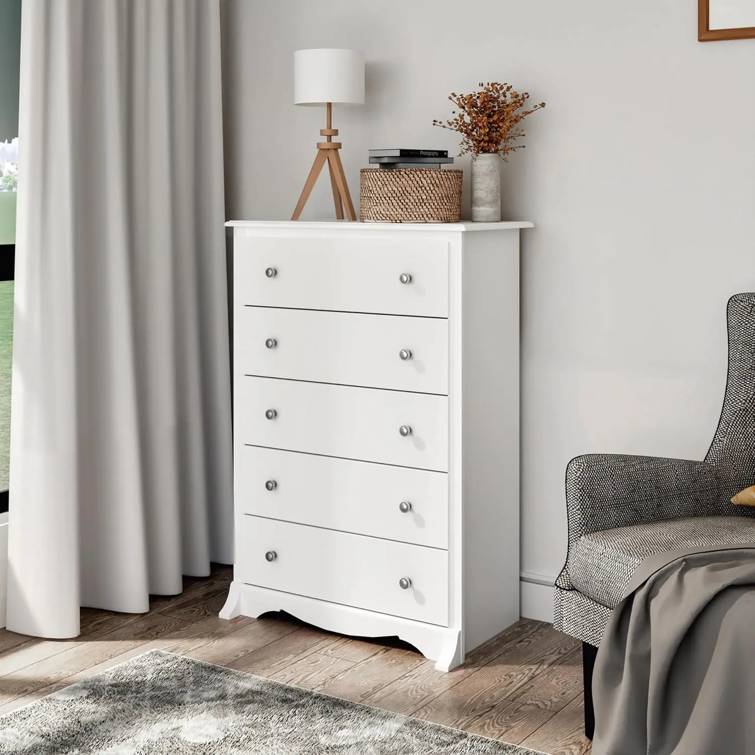 Prepac Sonoma Superior 5-Drawer Chest for Bedroom - Spacious and Stylish Chest of Drawers, Measuring 17.75