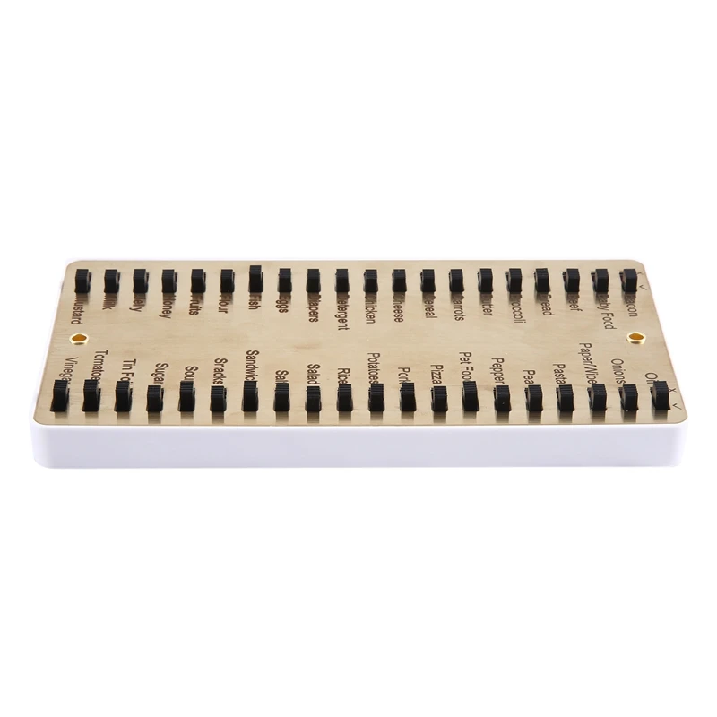 1 Stück Metall Lebensmittel liste Speicher Erinnerungs tafel Metall Schiebe Einkaufs liste Matte für den Einkauf arbeiten 5,5x3,15 in