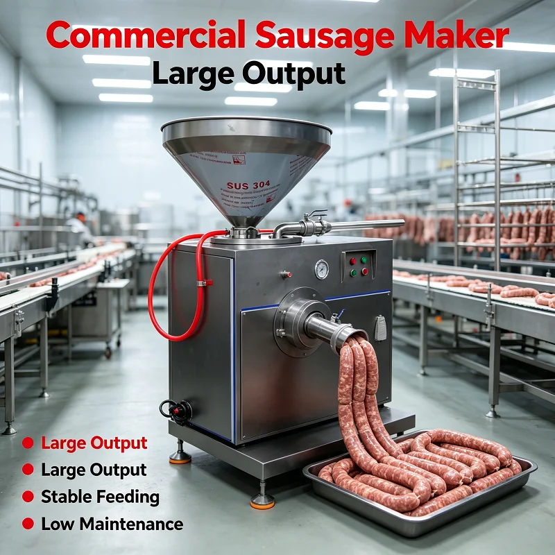 Electric Meat Sausage Stuffer Filler Machine Commercial Processing Equipment for Catering Kitchen