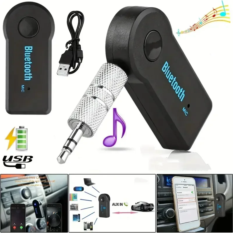 Wireless Bluetooth Music Receiver Adapter Audio 3.5mm Stereo A2DP Music Streaming Car Kit for Car AUX IN Home Speaker MP3