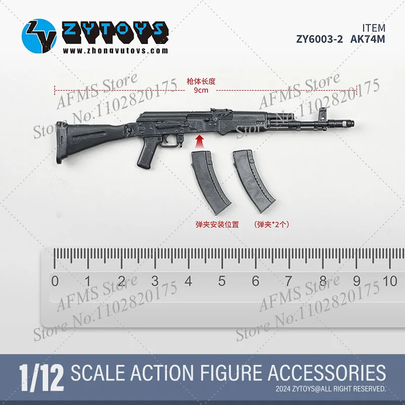 ZY6003 1/12 Scale Soldier AK74 RPG-7 SVD FIM-92 MP7 Pack Military Combat Equipment Fit 6Inch Action Figure Model Dolls
