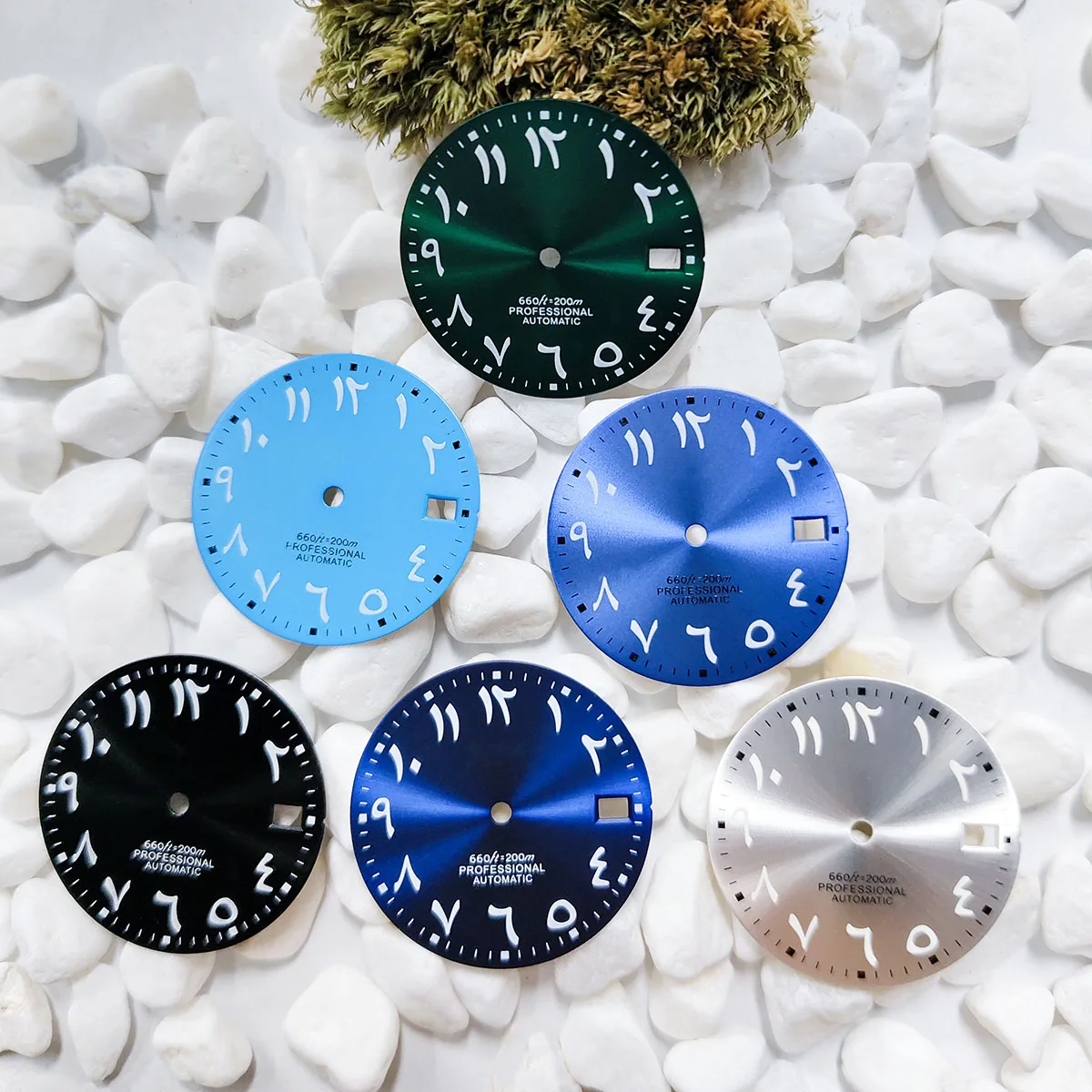 Hoogwaardige aanpasbare Arabische wijzerplaat 28,5 mm wijzerplaat NH35/NH36 wijzerplaat NH35/NH36 uurwerk horlogeaccessoires