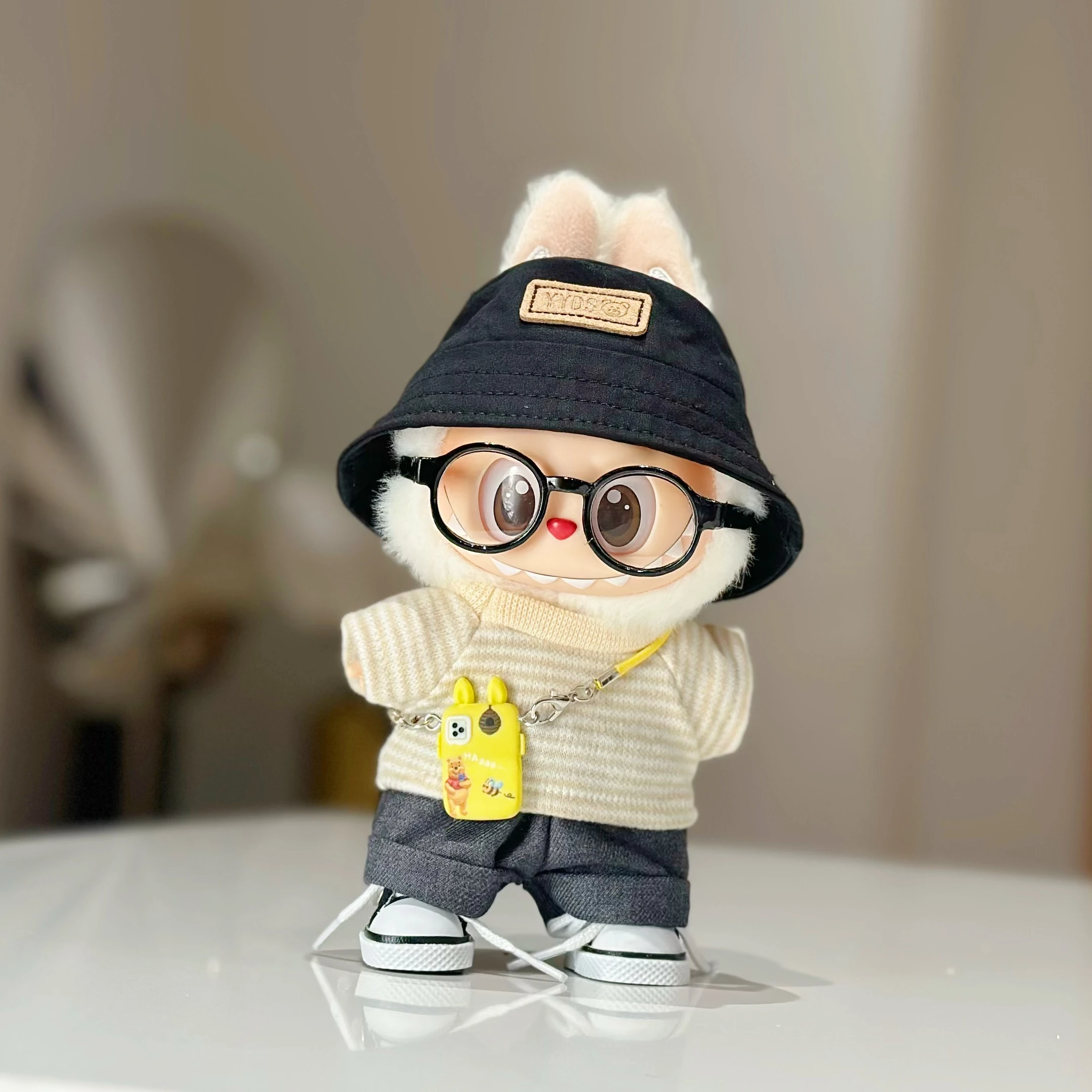 Doll Clothes Only for 17cm Labubu 1st/2nd/3rd Gen Blind Box Hangable Figures Replacement Outfits Costume Set