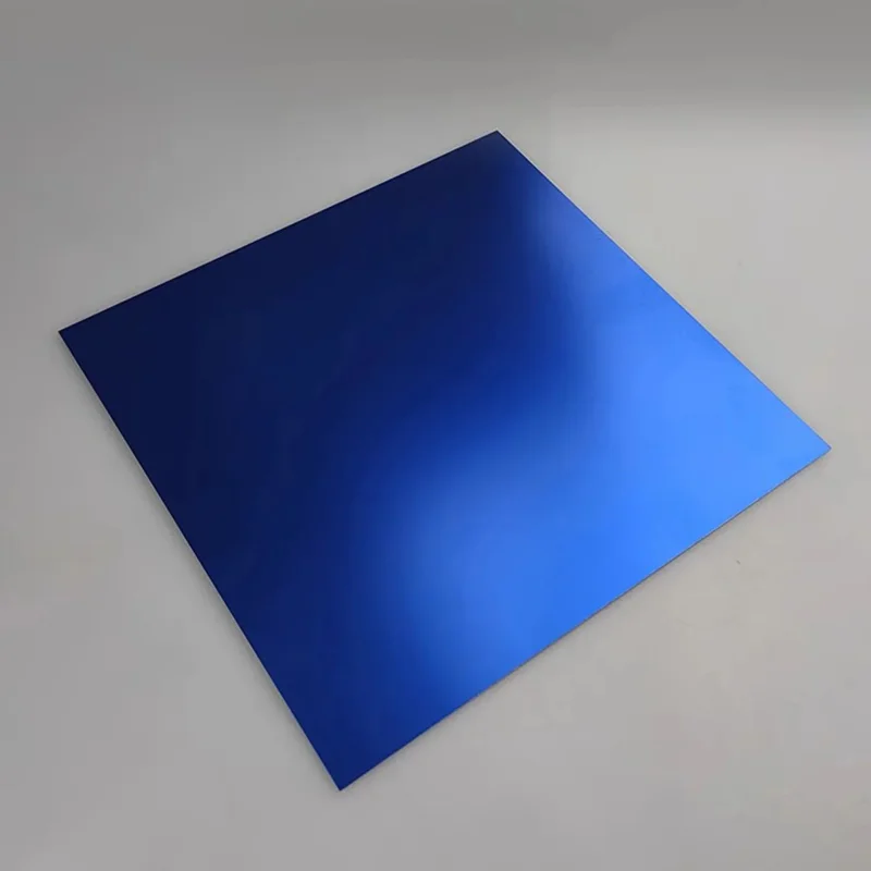 5052 لوحة ألومنيوم مؤكسدة باللون الأزرق مقاس 100 × 100-300 × 300 مم سميكة 0.8-2 مم