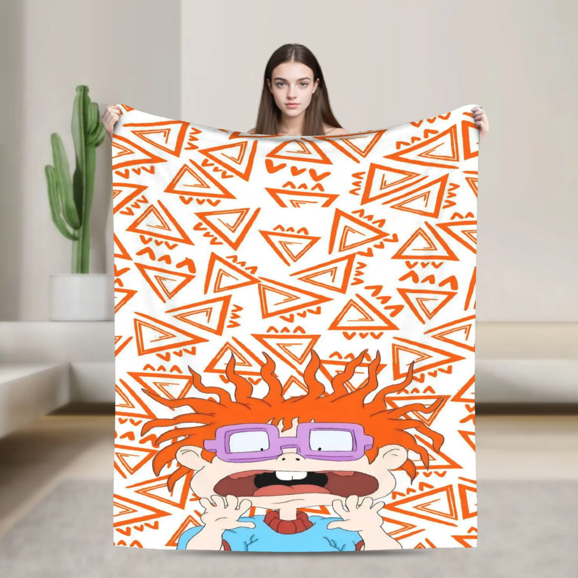 Cartoon R-Rugrats Gift Blanket For Men Women Warm Cozy Fluffy  Throw Blankets for Couch 50x60 Inches Multi-size