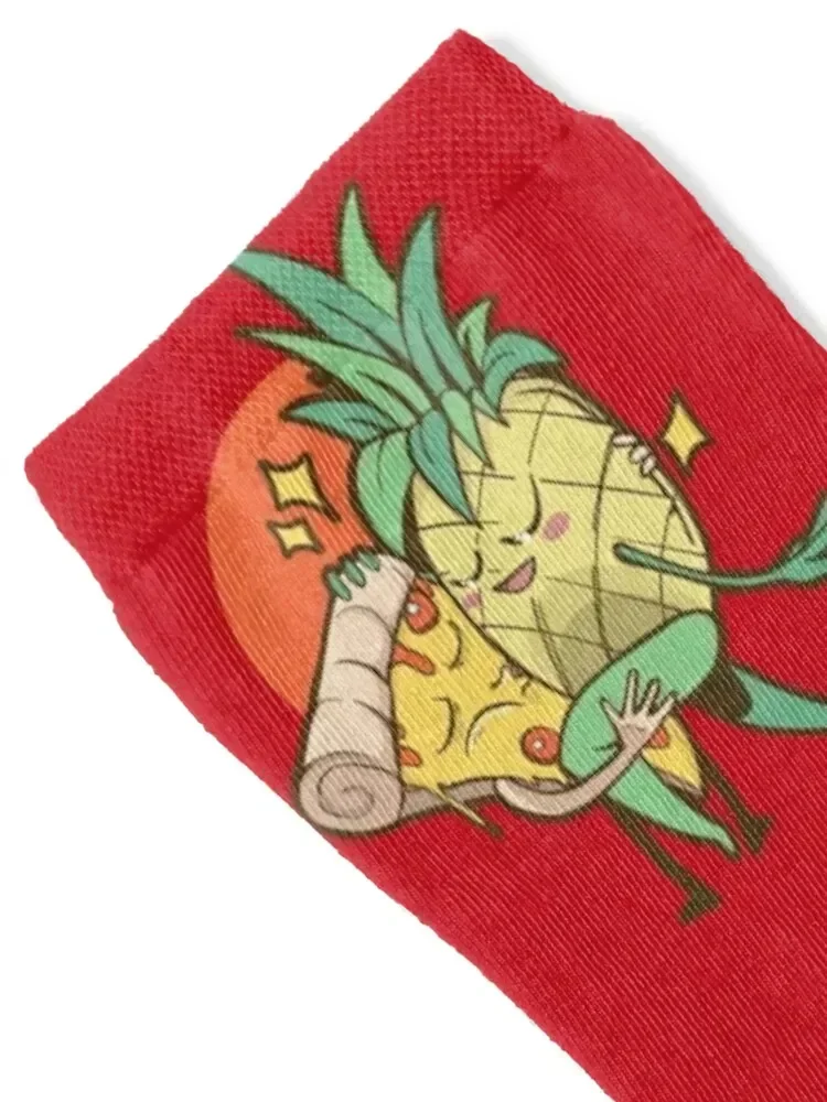 pineapple Pizza Socks funny gift Toe sports cotton Men Socks Women's