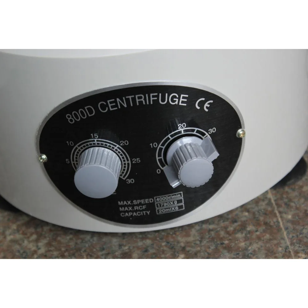 800D Medical Desktop Electric Centrifuge 40W 4000 RPM  Low Speed Desktop Centrifuge Centrifuge With Timer 20Ml*6 Tube