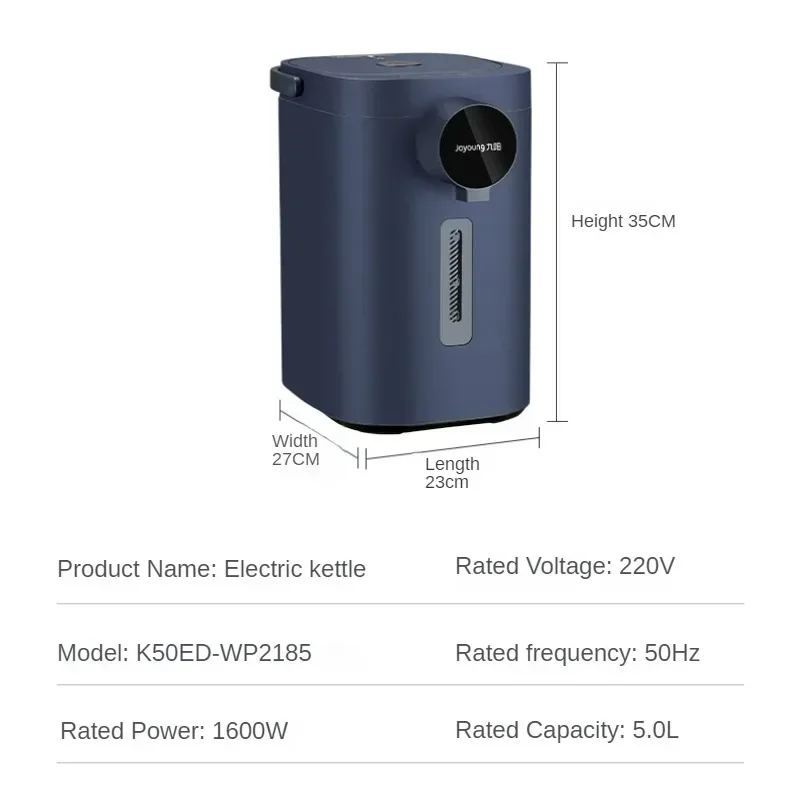 Chaleira Eléctrica de Isolamento Térmico Automático, Eletrodoméstico Smart Kitchen, Temperatura Constante, Antibacteriano, 220V