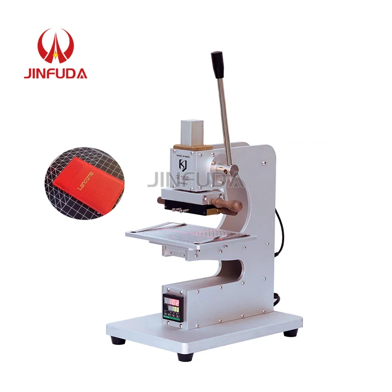 

Leather Embossing Heat Press Machine Small Manual Digital Hot Stamping Machine for Wood PVC Paper Custom Logo Stamp