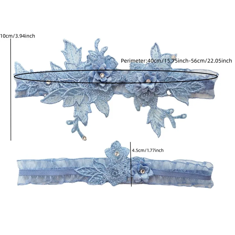 1 para kobiet seksowne elastyczne podwiązki dziewczyny Cosplay koronkowe kwiatowe udo podwiązka panna młoda wesele akcesoria dla nowożeńców