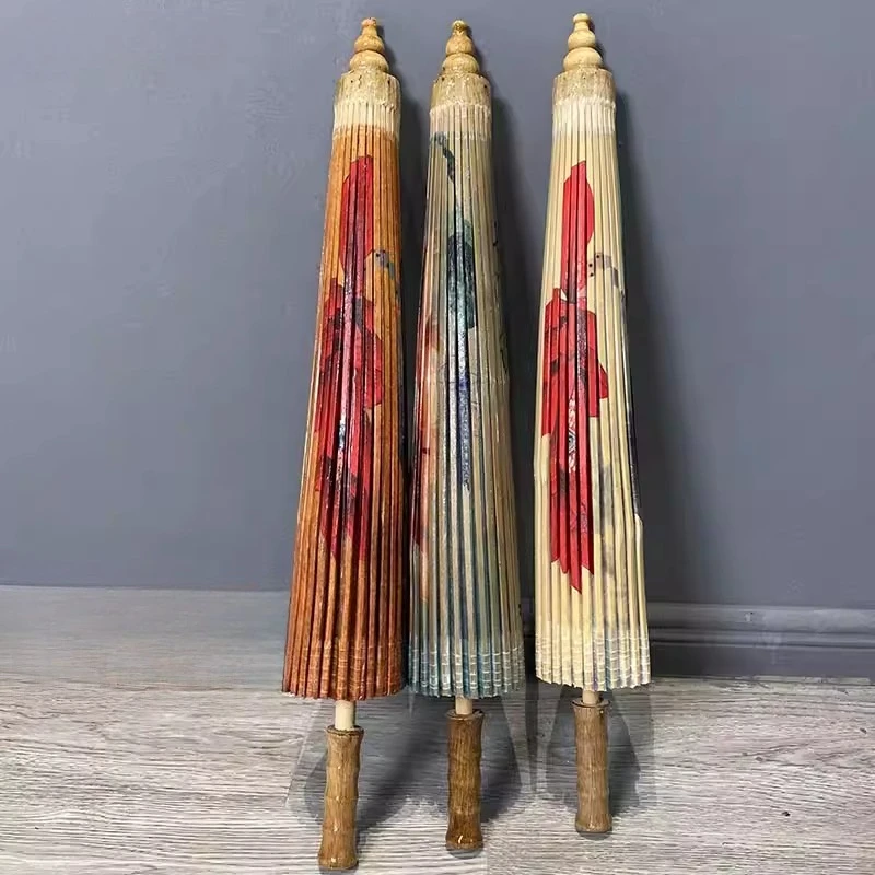 Antique oil paper classical ceiling decoration rainproof sunscreen Hanfu umbrella durable