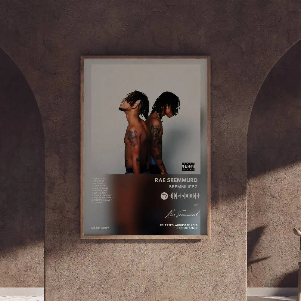 Плакат Rae Sremmurd SremmLife 2, самоклеящаяся художественная водостойкая бумажная наклейка, кофейня, бар, комната Плакат Rae Sremmurd SremmLife 2, самоклеящаяся художественная водостойкая бумажная наклейка, кофейня, бар, комната