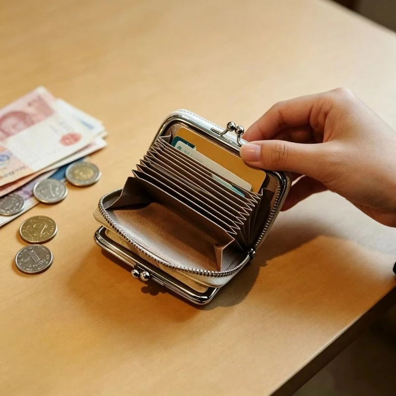 Fashion New Product New Wallet Women's Buckle Zero Wallet Multi Functional Zipper Clip Bag Handbag Multi Card Slot Zero Wallet