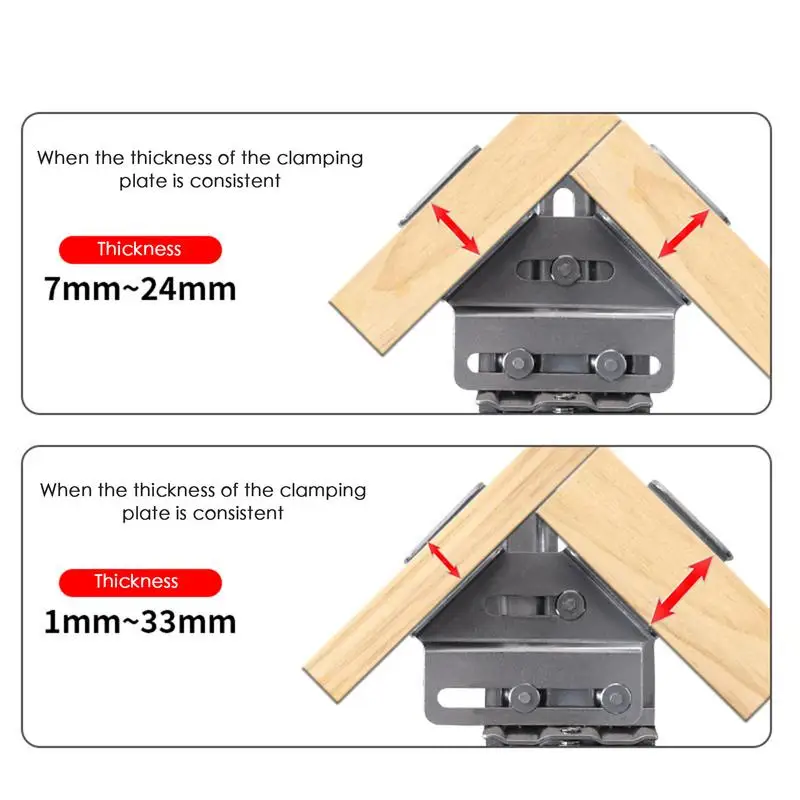 สแตนเลสสตีลมุมClamps 90 องศาคงที่กรอบรูป 2pcsตู้CraftingมุมClampสําหรับมั่นใจมุม