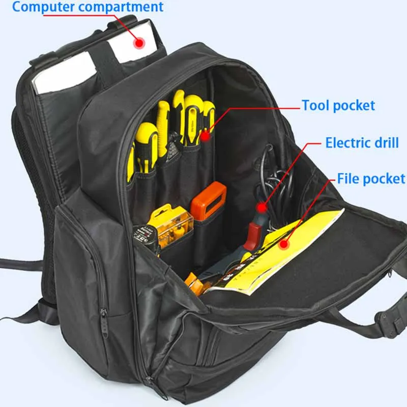 Canvas Tools Organizer Backpack Electrician Special Large Capacity Multifunction Repair Tool Storage Bags Portable Hardware Kit