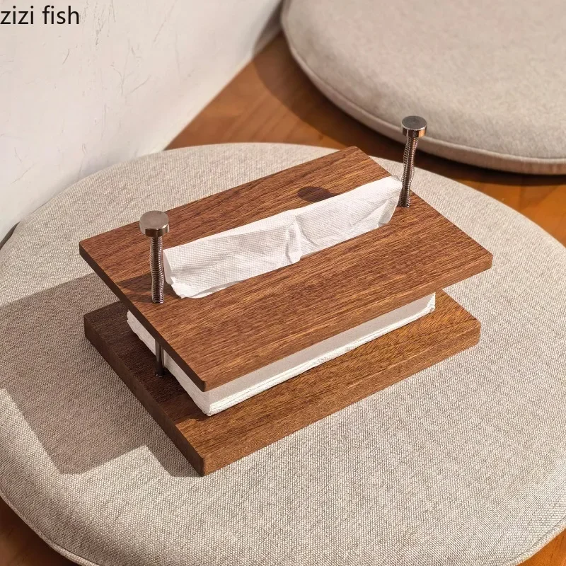 Submerged Tissue Box Ebony Paper Box Napkin Boxes Tissue Holder Tissues Organizer Desktop Floating Napkin Holder Storage Rack