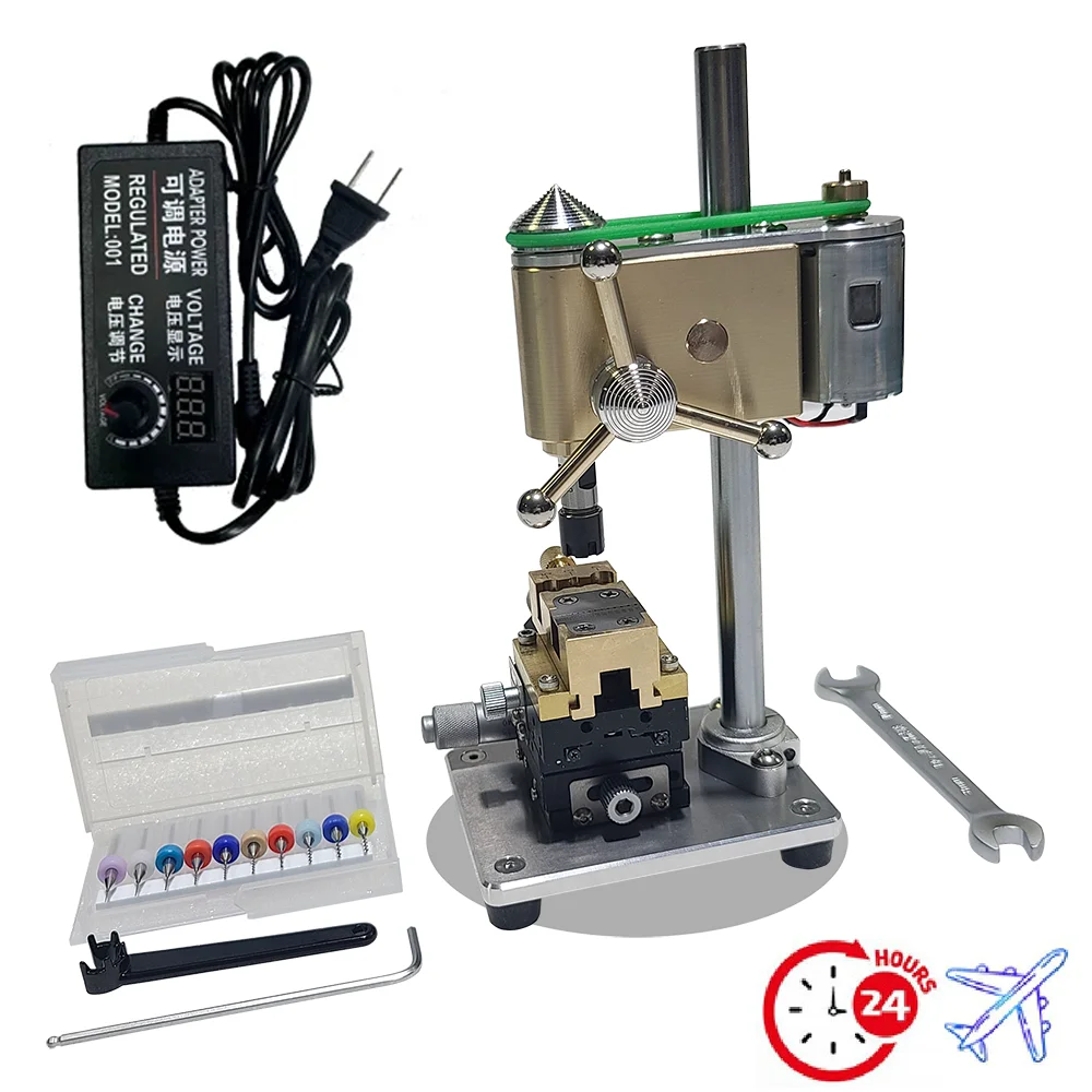 Mini Metal Bench Drill Model Adjustable Pressure Precision Watch Bench Drill Model Ornament Collection