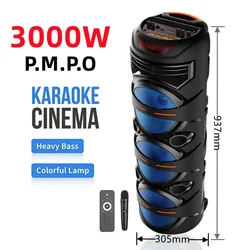 2024 New Wireless Bluetooth Speaker 8 Inch Speakers X3 Subwoofer Outdoor Portable Party Soundbox Square Dance Boombox with Mic