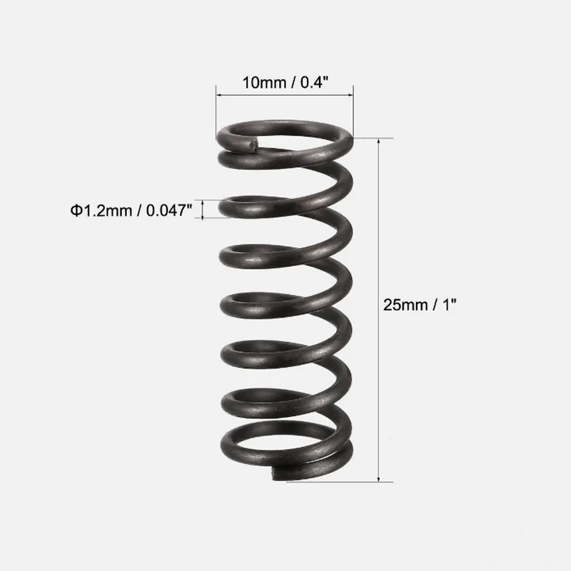 1pcs Black Spring Steel Y-Type Compression Spring Wire Diameter: 3 mm Outer Diameter: 16-40 mm Industrial Compression Spring
