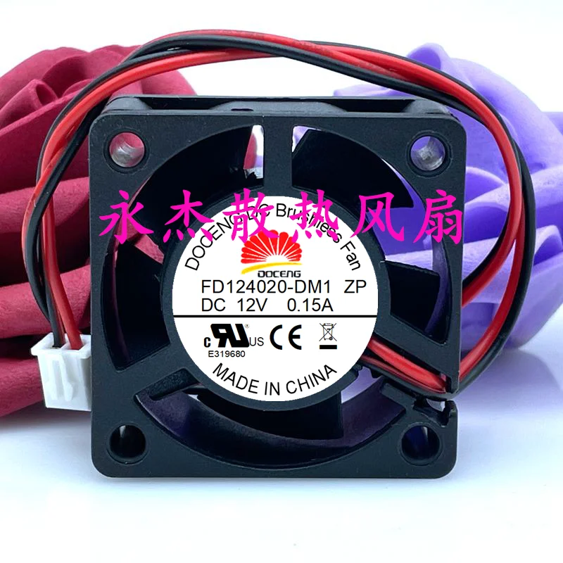 FD 124020 -DM1 Ventola di raffreddamento per server DC 12V 0,15A 40x40x20mm a 2 fili