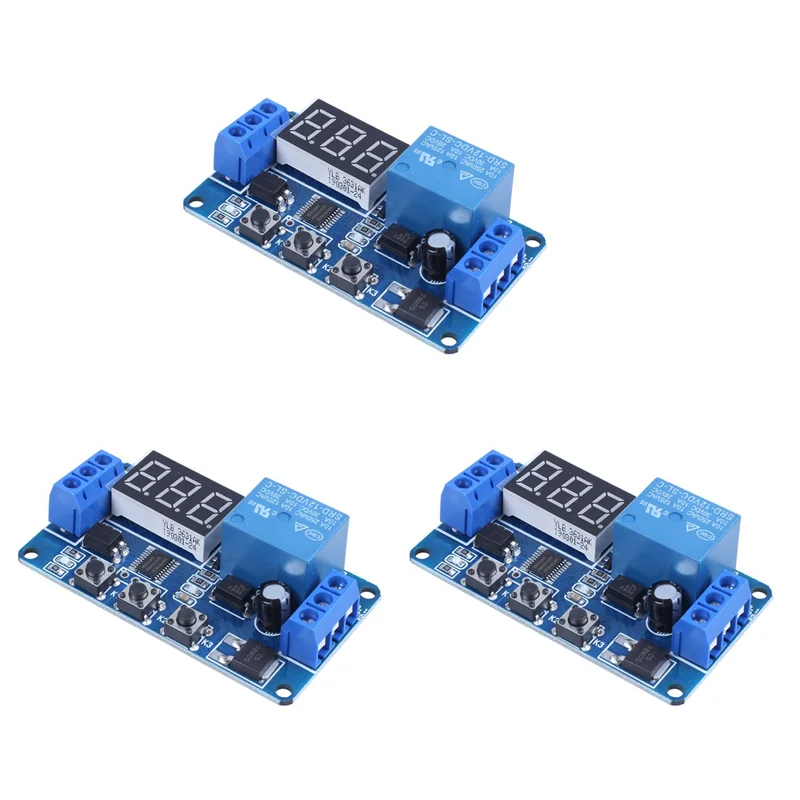 3X Automation DC 12V LED Display Digital Delay Timer Control Switch Relay Module-ABQU