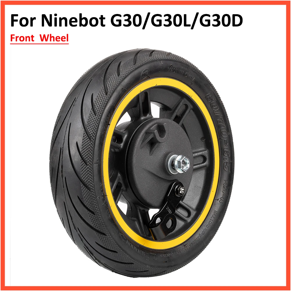 Front Wheel For Ninebot Max G30 G30L G30D Electric Scooter 60/70-6.5 Front Wheel Hub With Vacuum Tire Assembly Parts