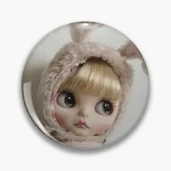 Blythe Bunny Soft Button Pin Collar Funny Cartoon Lapel Pin Jewelry Clothes Decor Badge Hat Creative Metal Cute Fashion Gift