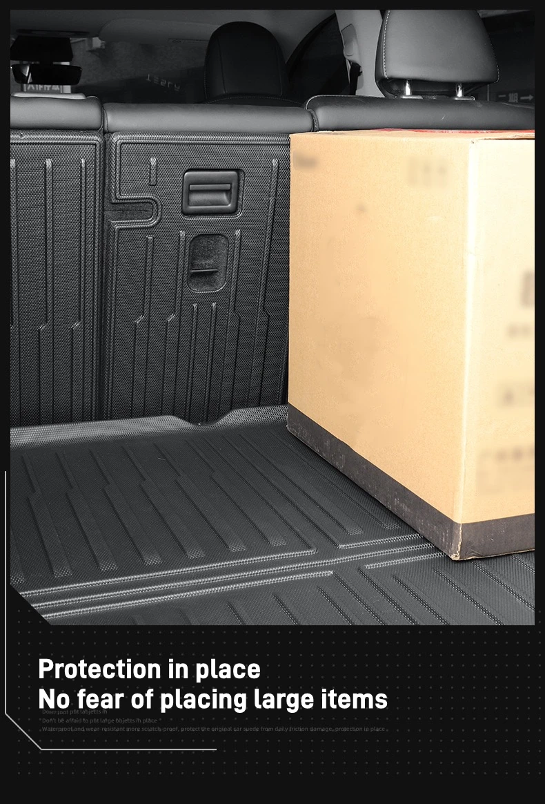 Für Tesla Modell Y/3 Vorne Hinten Stamm Matte TPE Vollständige Abdeckung Stamm Abdeckung Sitz Rückenlehne Schutz Pad Cargo-Liner Anti Schmutzige Matte – Detail 6