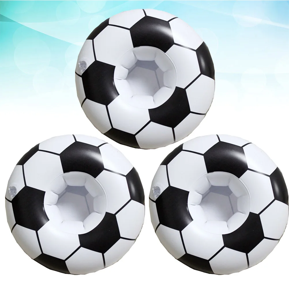 Accessori per bevande galleggianti portabicchieri gonfiabili da 3 pezzi per sport acquatici stabili in materiale PVC per feste in piscina sulla spiaggia