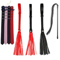 PU Leather Paddle Slapper Whip For Horse Training Enhance Pain Equestrian Training Horse Whip Equestrian Riding Crops