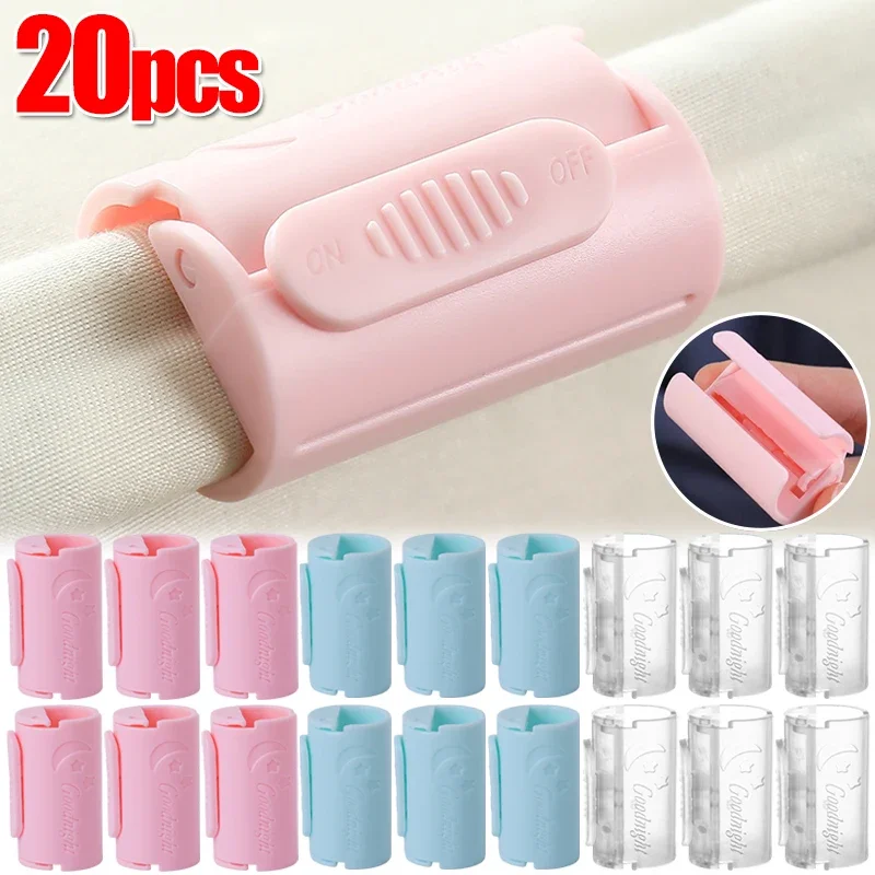 20/1pcs Bed Sheet Clips Plastic Food Sealing Clamp Slip-Resistant Quilt Bed Cover Gripper Mattress Fixed Holder Clothes Pegs