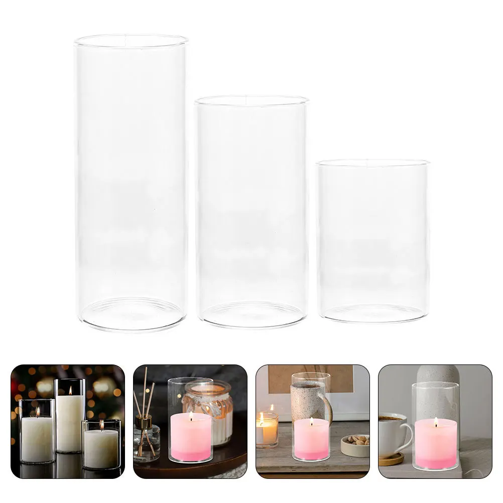 

3Pcs Clear Glass Covers Distinctive Design Long-Lasting Material Good Experience Decoration Household Shades