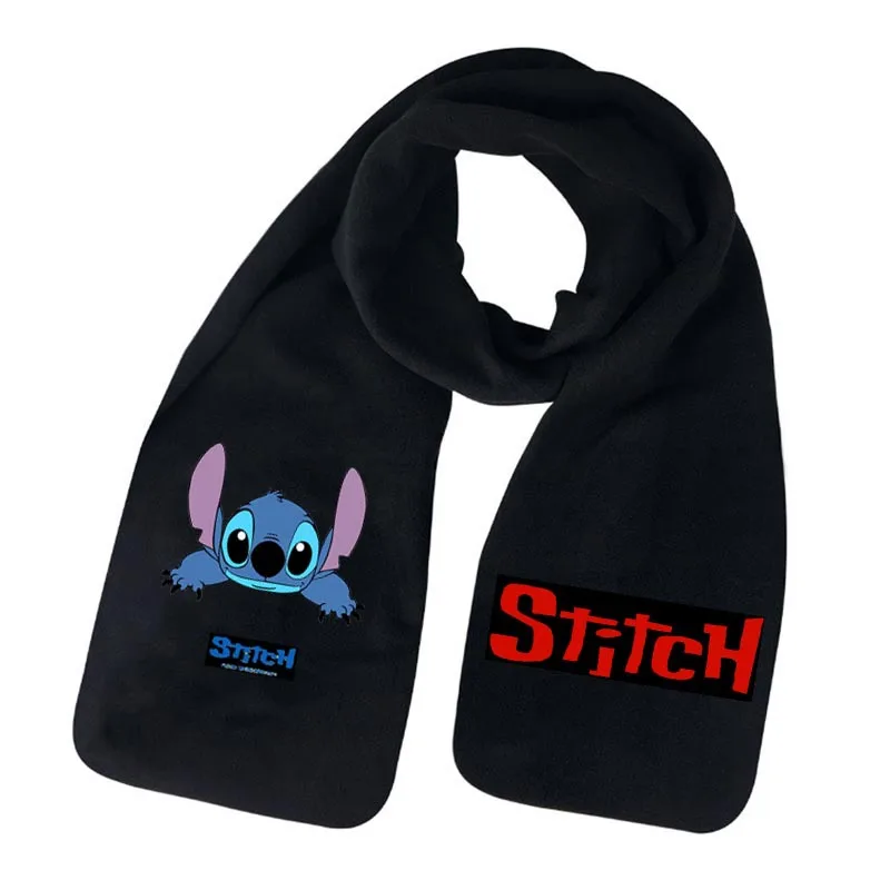 Lilo & Stitch Disney Scarfs Anime Cartoon Cute Angel Super Soft Neckerchief Warm Shawl Boys Girls Autumn Winter Kids Xmas Gift